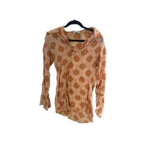 Vintage Collared Paisley Blouse